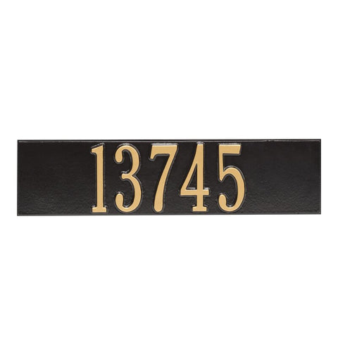 Black/Gold Metal Mailbox Sign