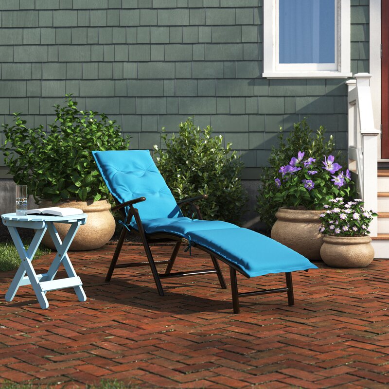 Nadire Outdoor Metal Chaise Lounge
