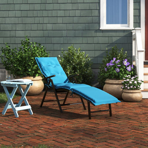 Nadire Outdoor Metal Chaise Lounge