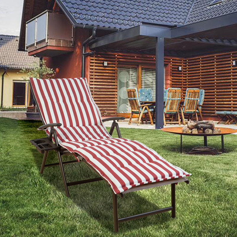 Nadire Outdoor Metal Chaise Lounge