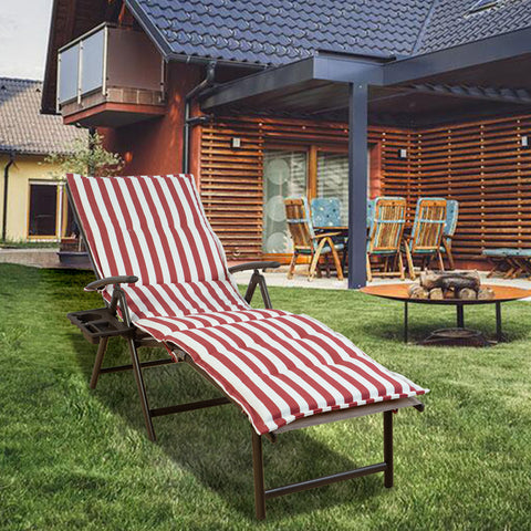 Nadire Outdoor Metal Chaise Lounge