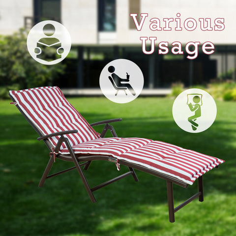 Nadire Outdoor Metal Chaise Lounge