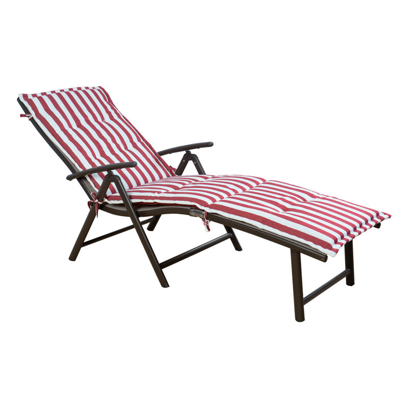 Nadire Outdoor Metal Chaise Lounge