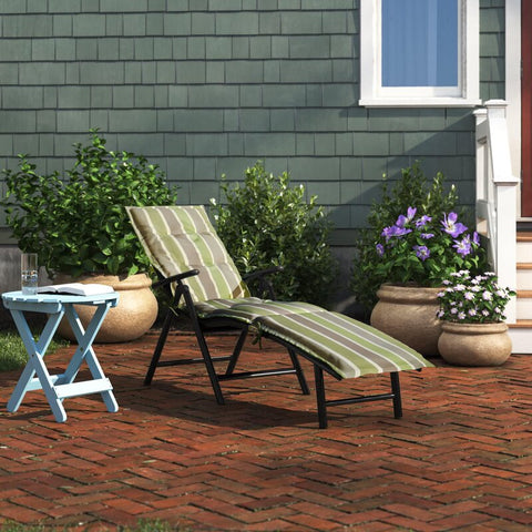 Nadire Outdoor Metal Chaise Lounge