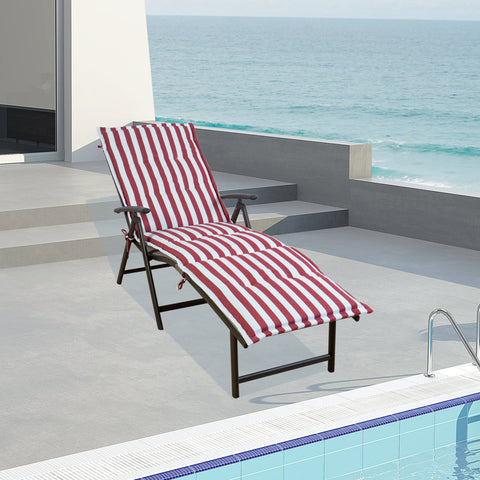 Nadire Outdoor Metal Chaise Lounge