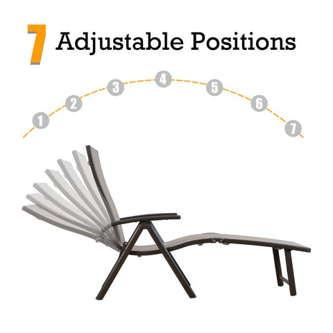 Nadire Outdoor Metal Chaise Lounge