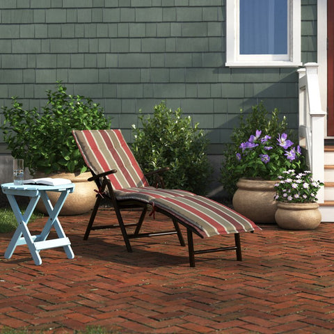 Nadire Outdoor Metal Chaise Lounge