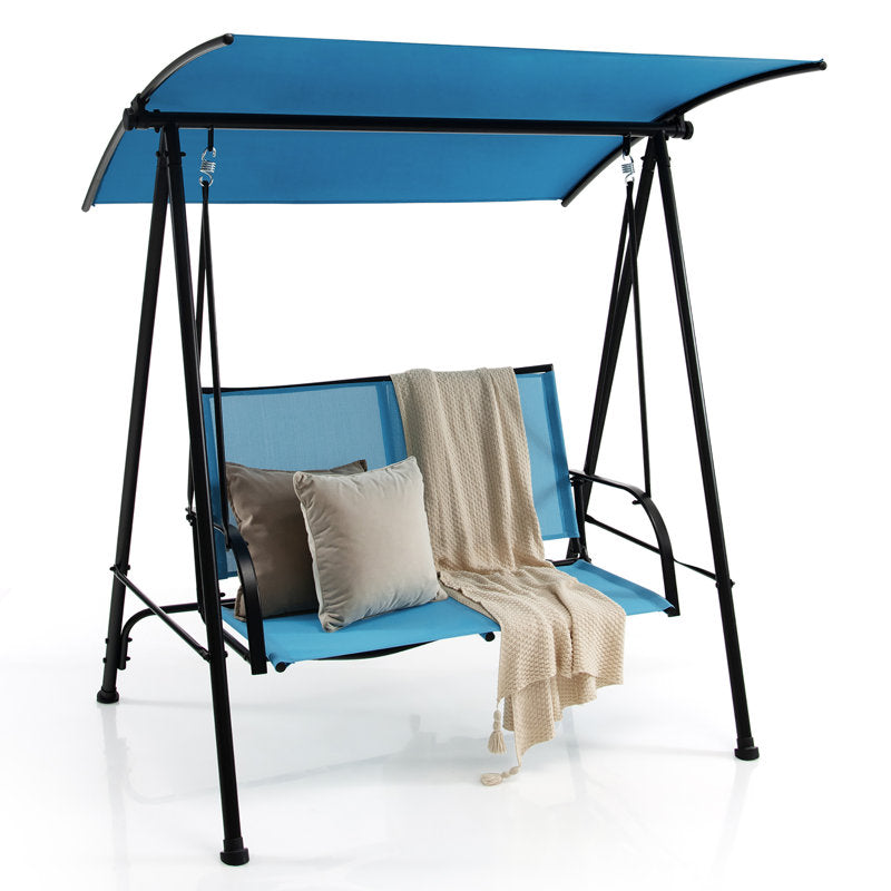 Naiomi 2 Person Porch Swing with Canopy