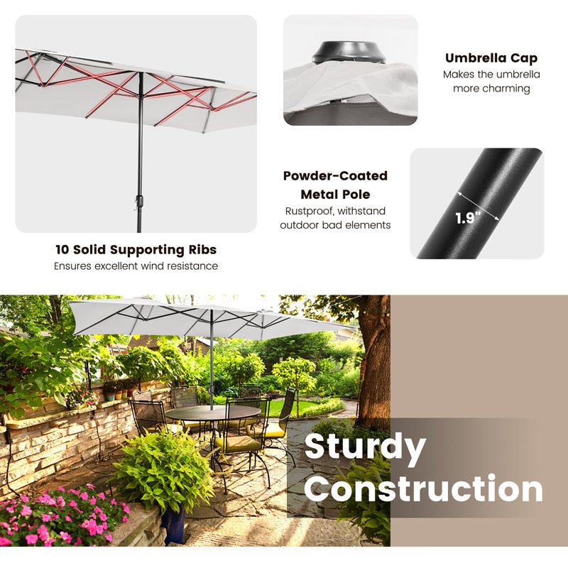 Nakiyha 180'' x 108'' Rectangular Market Umbrella