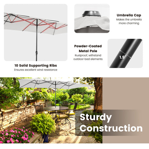 Nakiyha 180'' x 108'' Rectangular Market Umbrella