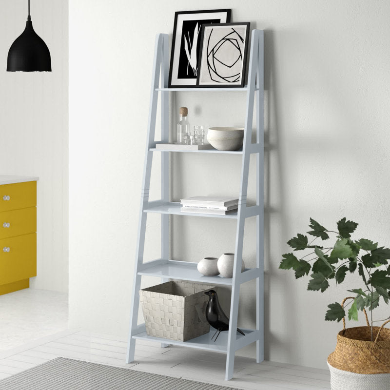 White Natrona Ladder Bookcase