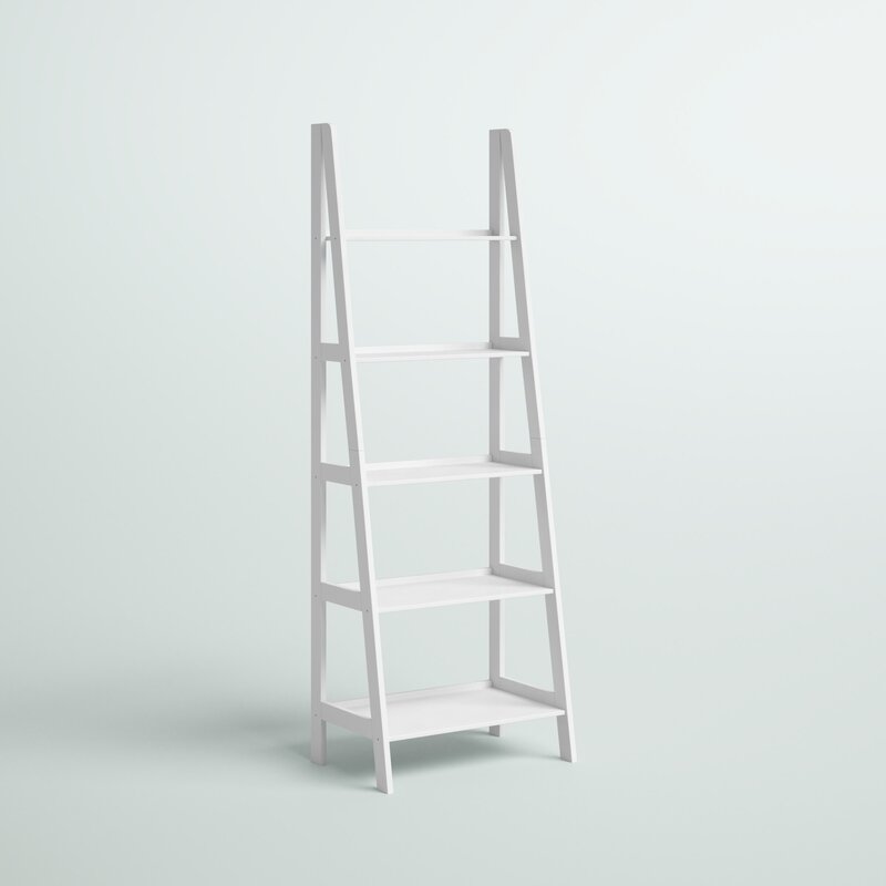 White Natrona Ladder Bookcase