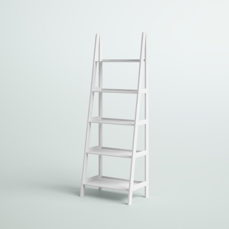 White Natrona Ladder Bookcase