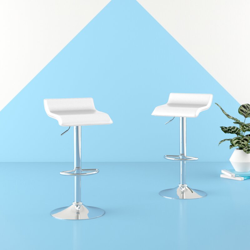 Nicastro Swivel Adjustable Height Stool (Set of 2)