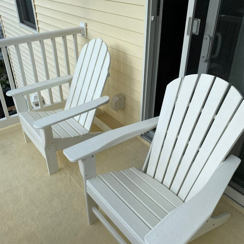 White Njall Outdoor Adirondack Chair