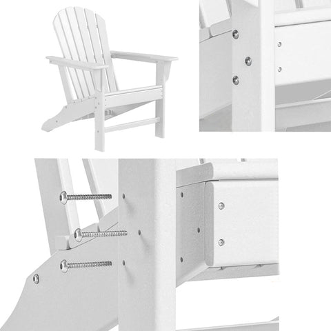 White Njall Outdoor Adirondack Chair