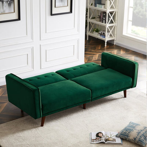 Oahu 86" Velvet Square Arm Sofa