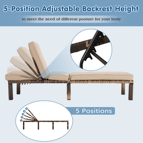 Outdoor Wicker Chaise Lounge