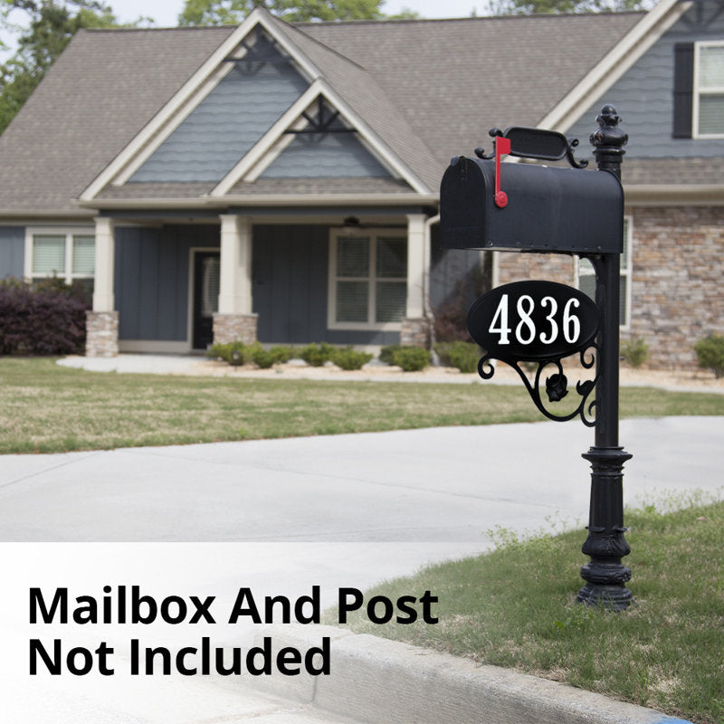 Oval Reflective Mailbox Sign