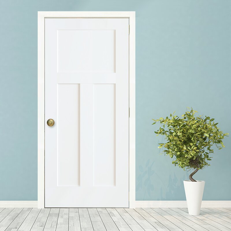 Paneled Solid Wood Primed Standard Door