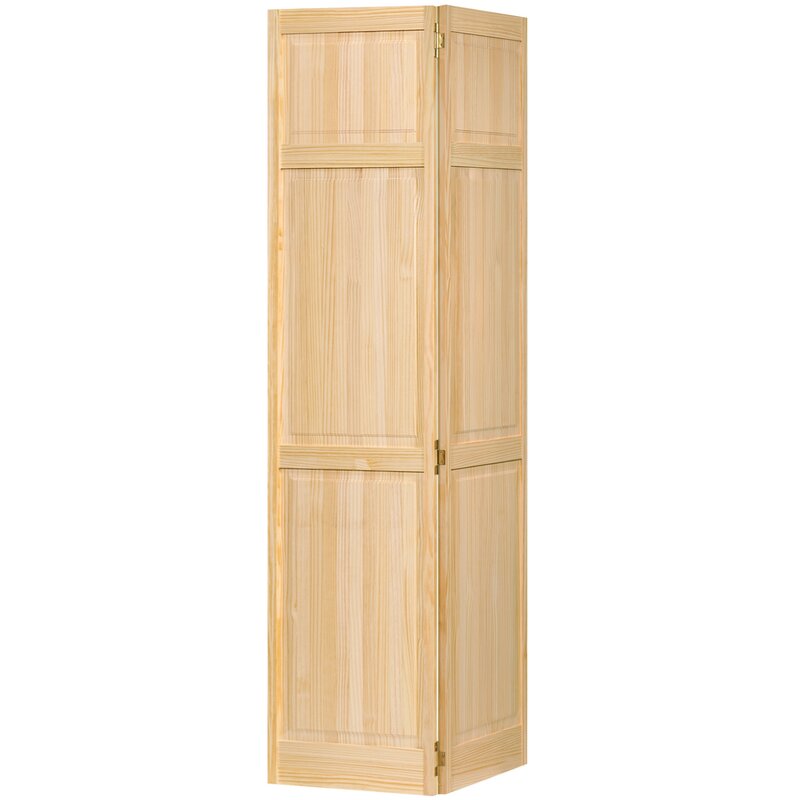 Paneled Wood Unfinished Bi-Fold Door