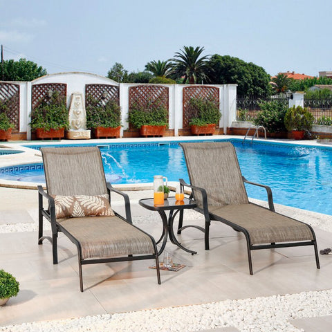 Pawlak Outdoor Chaise Lounge with Table