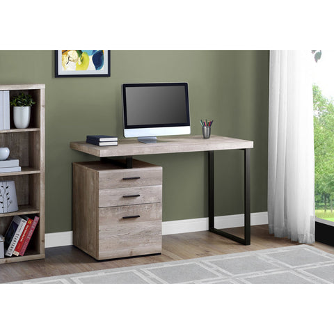 Petrella Computer Desk, Home Office, Laptop, Left, Right Set-Up, Storage Drawers, 48"L, Work, Metal, Laminate