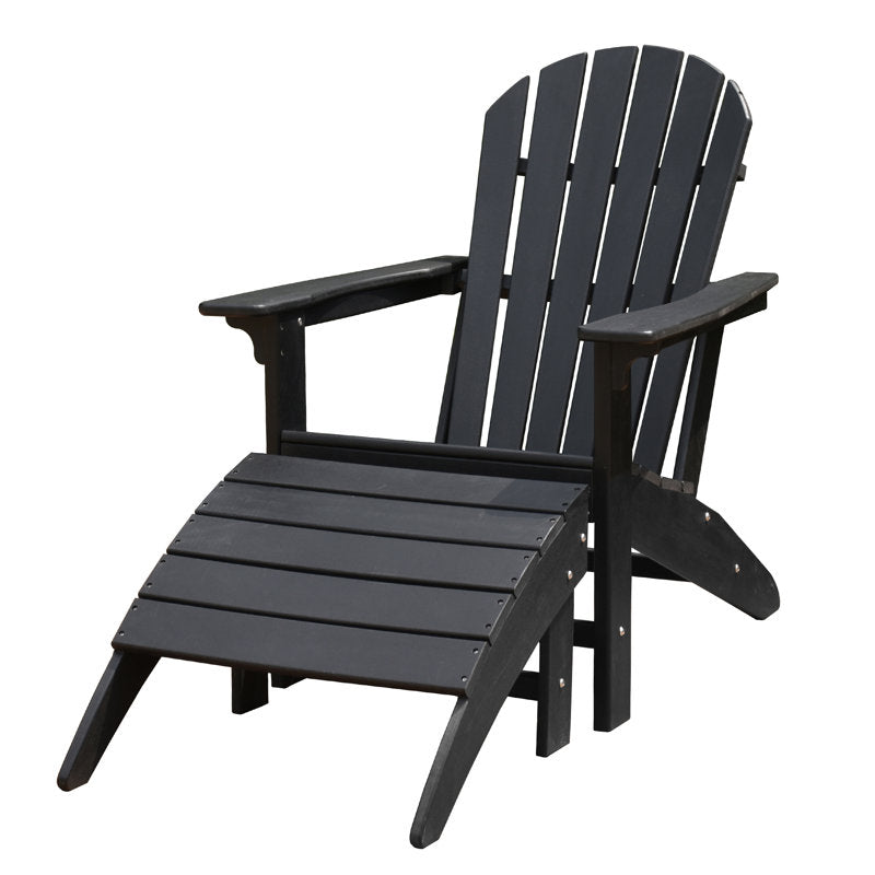 Plastic Adirondack Chair with Ottoman (Part number: HU-091-O)