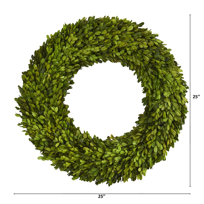 Preserved Boxwood Greenery Wreath