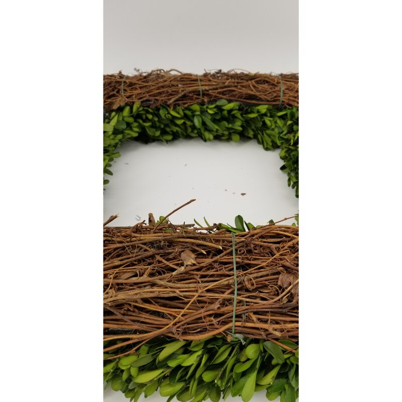 20" H x 20" W x 3.5" D Preserved Boxwood Greenery Wreath