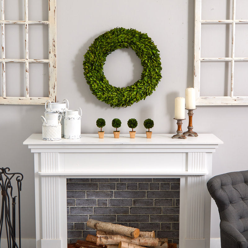 Preserved Boxwood Greenery Wreath