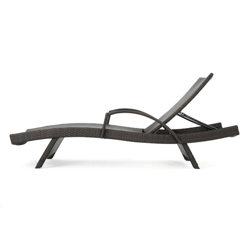 Rebello Outdoor Wicker Chaise Lounge Set (Set of 2)