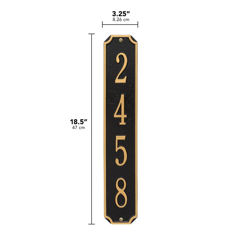 Black / Gold Rectangle Wall Plaque