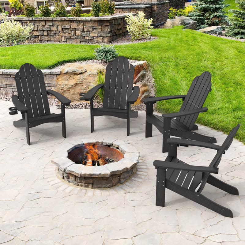 Reyer Outdoor Adirondack Chair Set (Set of 4)