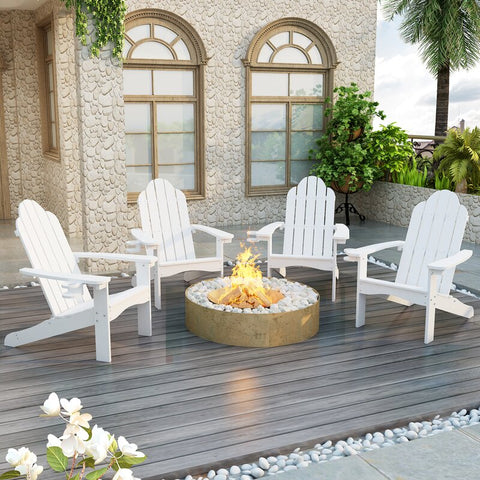 Reyer Outdoor Adirondack Chair Set (Set of 4)