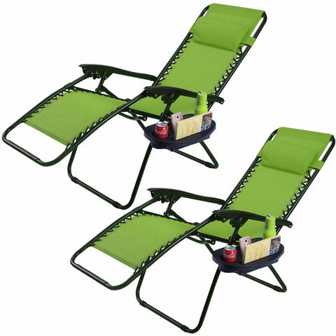 Dark Blue Romero Outdoor Metal Chaise Lounge Set (Set of 2)