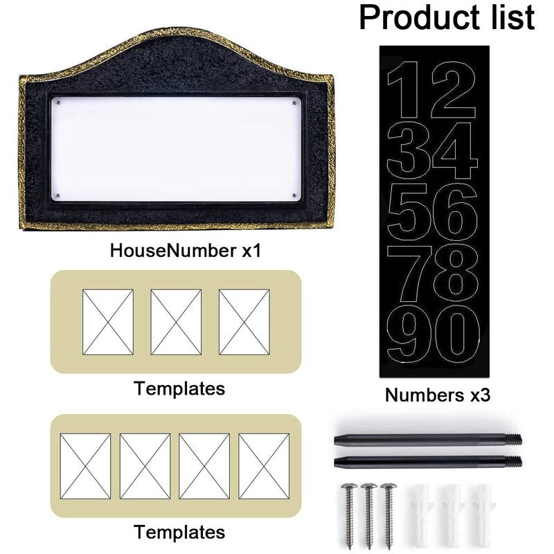 Solar 1-Line Address Plaque