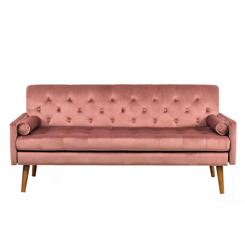 Stansbury 68.5" Velvet Square Arm Sofa