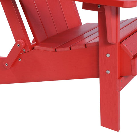 Stanton Drew Foldable Outdoor Adirondack Chair With Ottoman