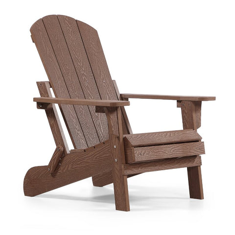 Stanton Drew Foldable Outdoor Adirondack Chair With Ottoman