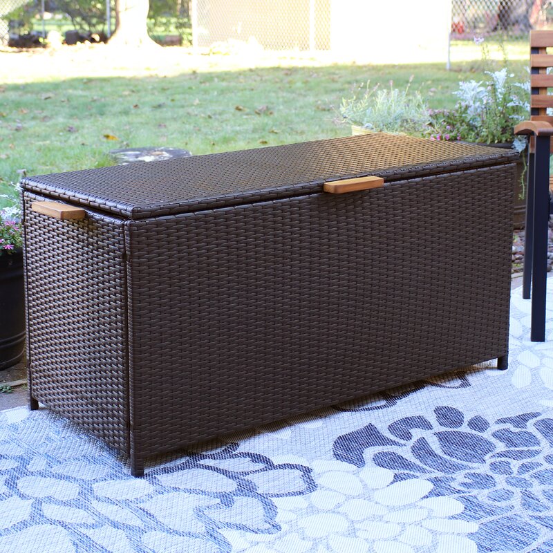 SunnyDaze Decor Brazilian 75 Gallons Gallon Water Resistant Acacia Deck Box