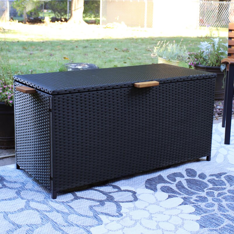 SunnyDaze Decor Brazilian 75 Gallons Gallon Water Resistant Acacia Deck Box