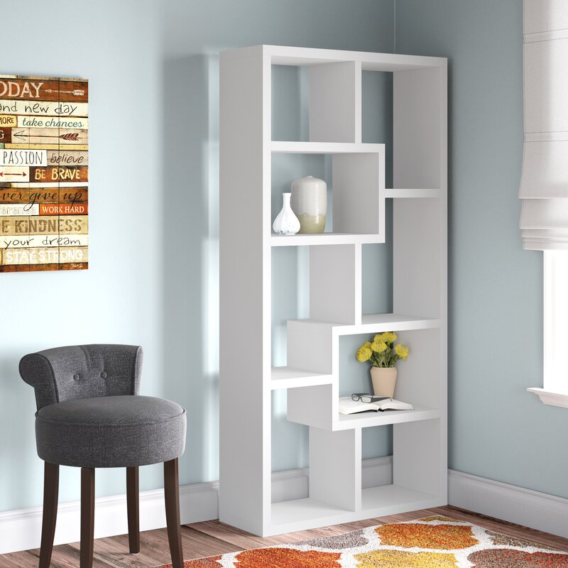 White Tello Geometric Bookcase