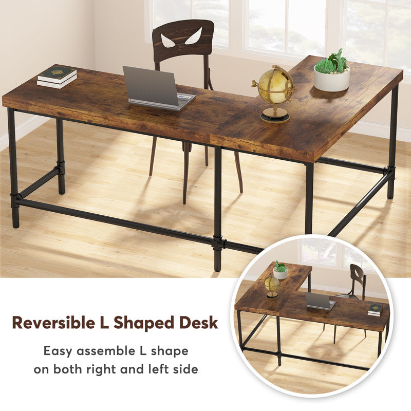 Rustic Brown/Black Tutuala 67'' Desk