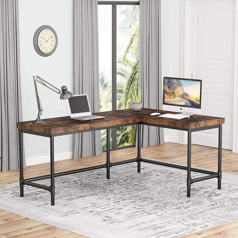 Rustic Brown/Black Tutuala 67'' Desk
