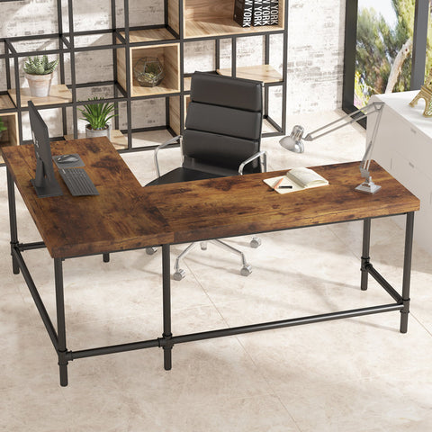 Rustic Brown/Black Tutuala 67'' Desk