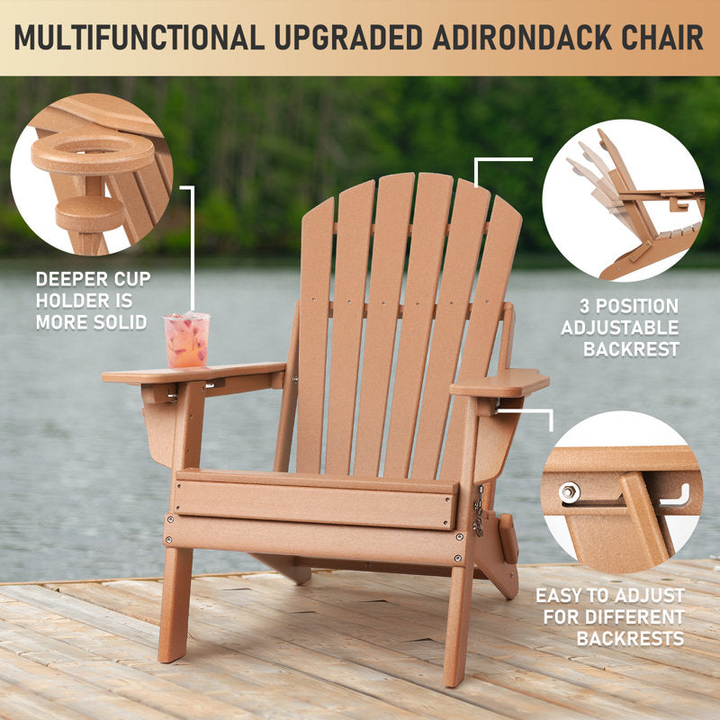 Unicoi Foldable Outdoor Adirondack Chair