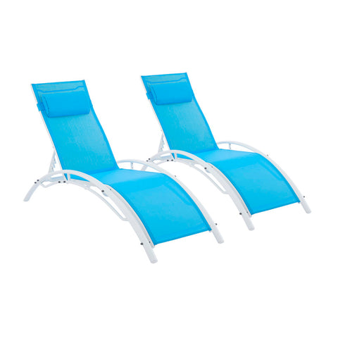 Upshaw Outdoor Metal Chaise Lounge