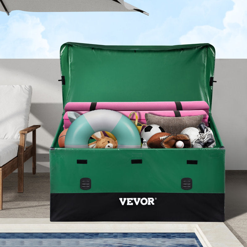 VEVOR 230 Gallons Gallon Water Resistant Polyethylene Deck Box in Green/Black