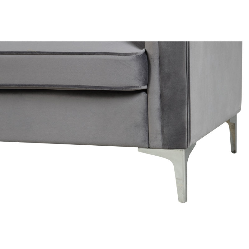 Velvet Flared Arm Sofa